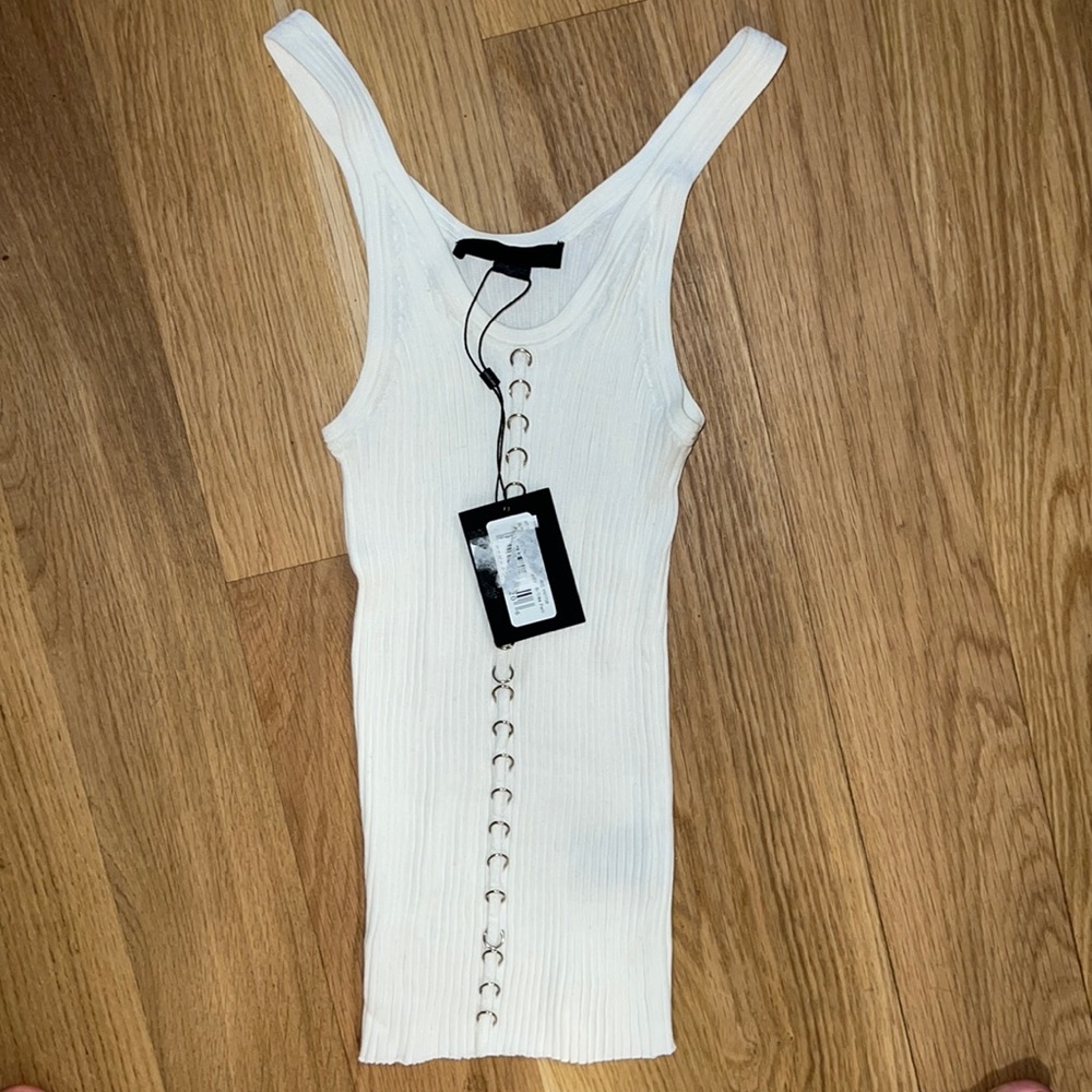 Alexander Wang white knit tank with tags size XS